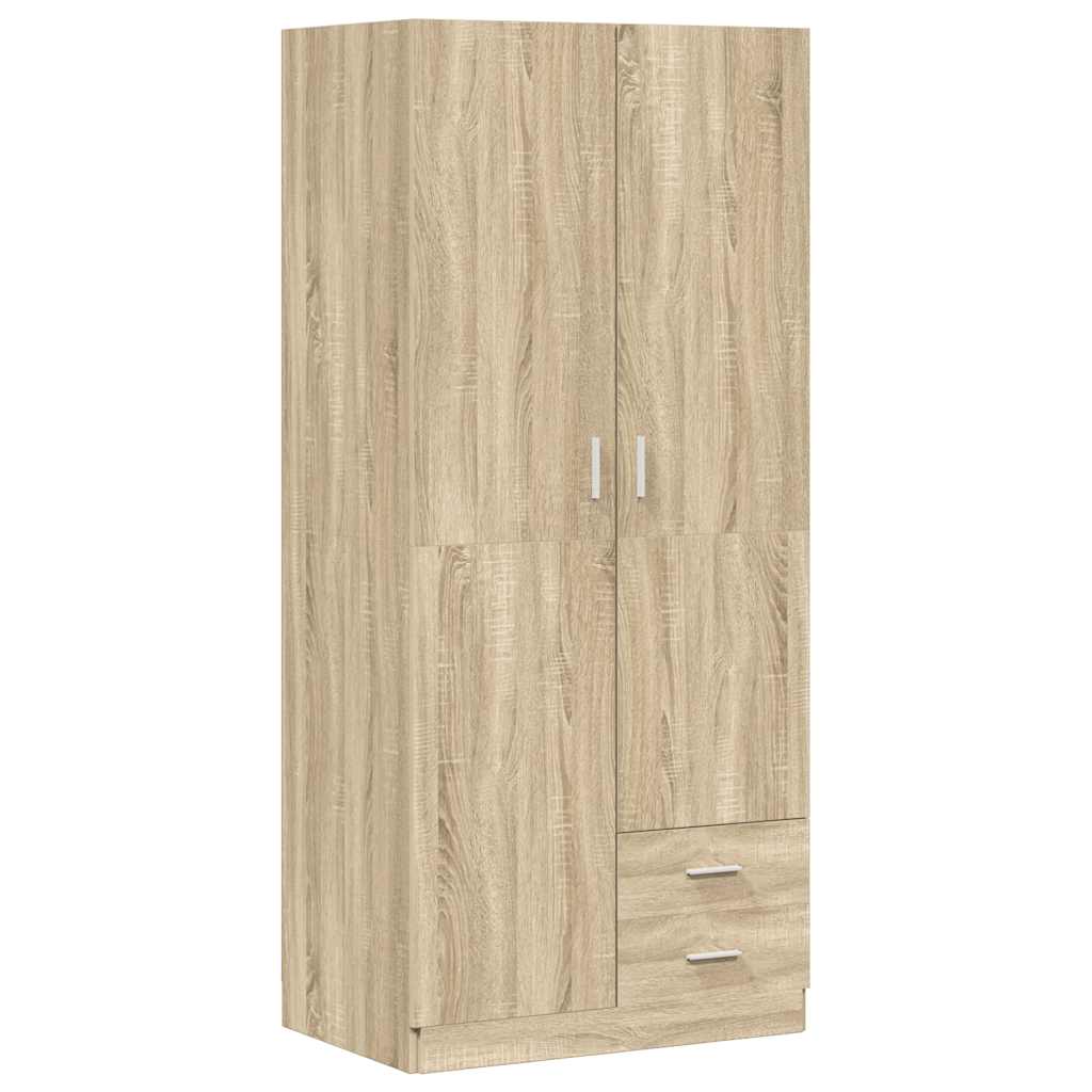Armadio Rovere Sonoma 80x52x180 cm in Legno Multistrato