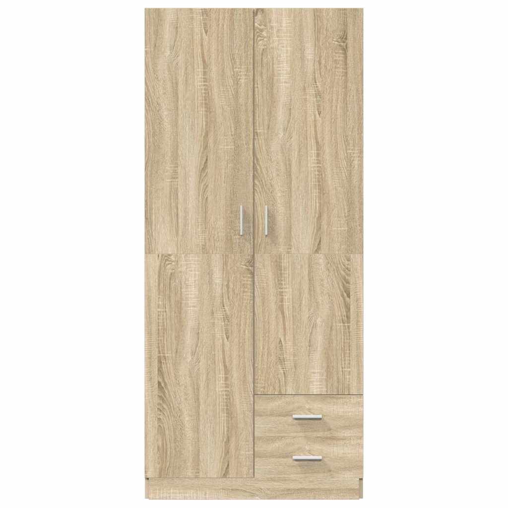 Armadio Rovere Sonoma 80x52x180 cm in Legno Multistrato