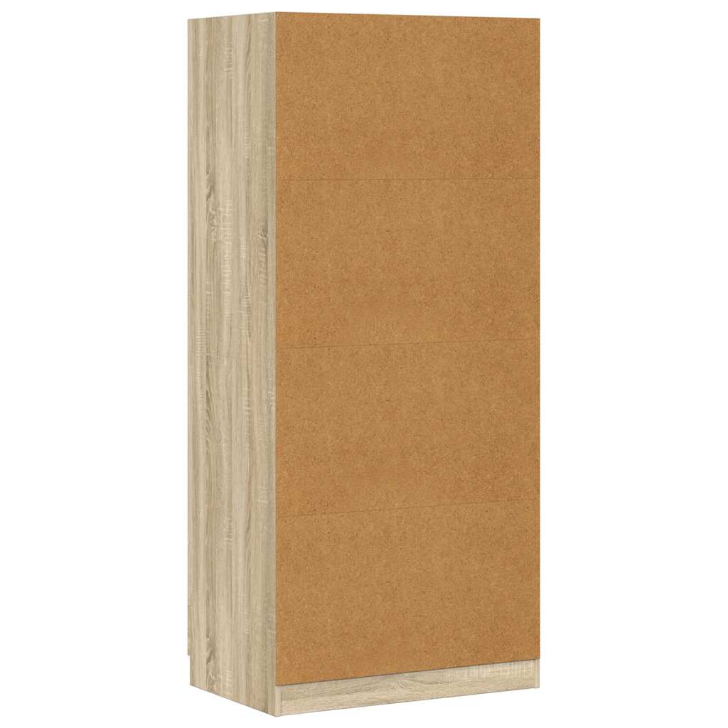Armadio Rovere Sonoma 80x52x180 cm in Legno Multistrato