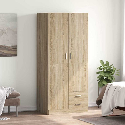 Armadio Rovere Sonoma 80x52x180 cm in Legno Multistrato