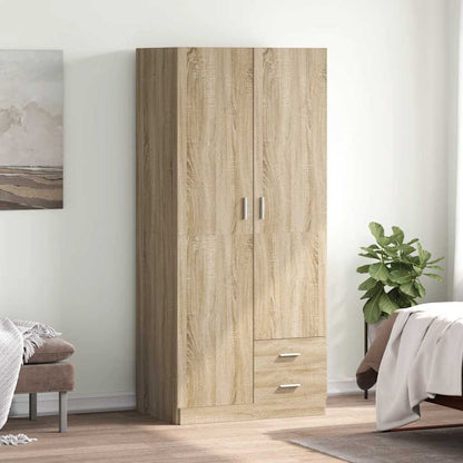 Armadio Rovere Sonoma 80x52x180 cm in Legno Multistrato