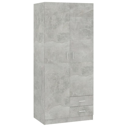 Armadio Grigio Cemento 80x52x180 cm in Legno Multistrato