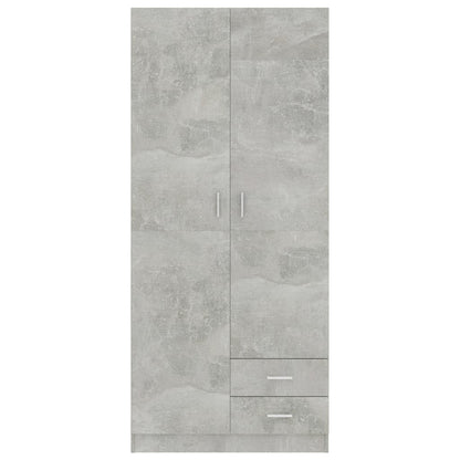 Armadio Grigio Cemento 80x52x180 cm in Legno Multistrato