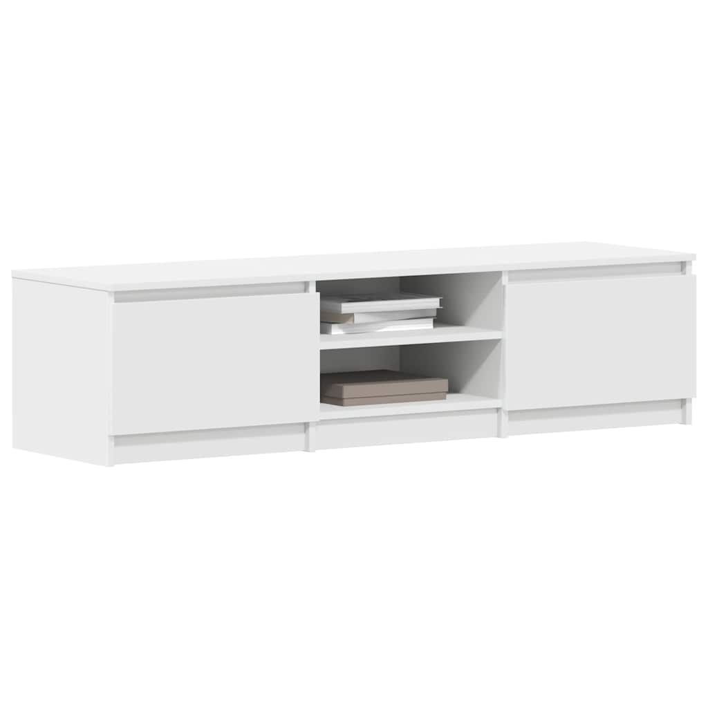 Mobile Porta TV Bianco 140x40x35,5 cm in Legno Multistrato