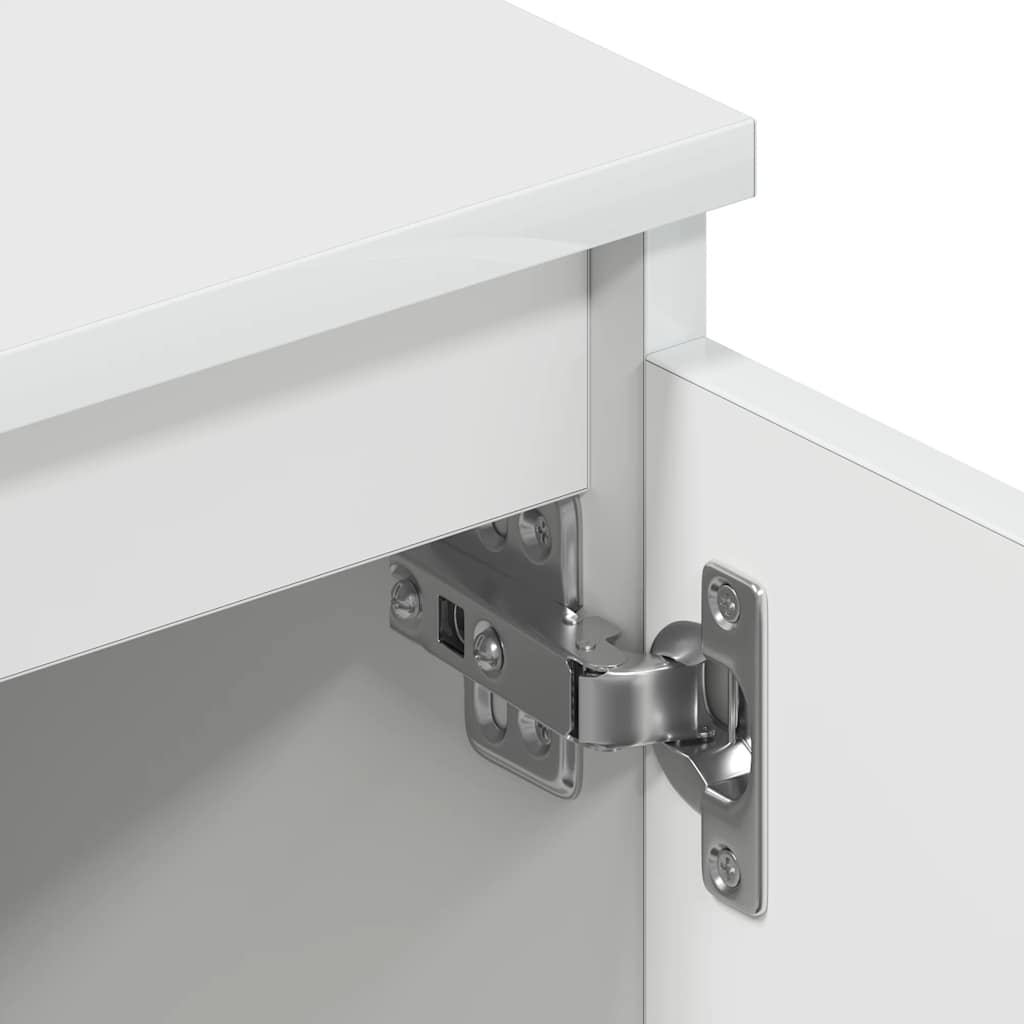 Mobile Porta TV Bianco 140x40x35,5 cm in Legno Multistrato