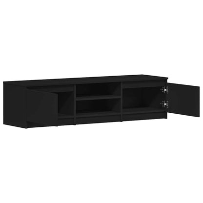 Mobile Porta TV Nero 140x40x35,5 cm in Legno Multistrato | homemem39