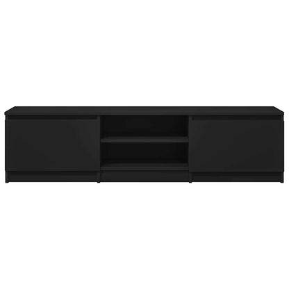 Mobile Porta TV Nero 140x40x35,5 cm in Legno Multistrato | homemem39