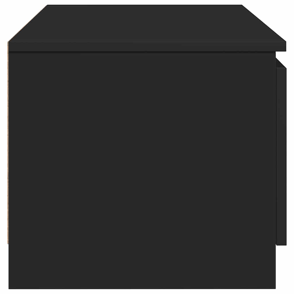 Mobile Porta TV Nero 140x40x35,5 cm in Legno Multistrato | homemem39