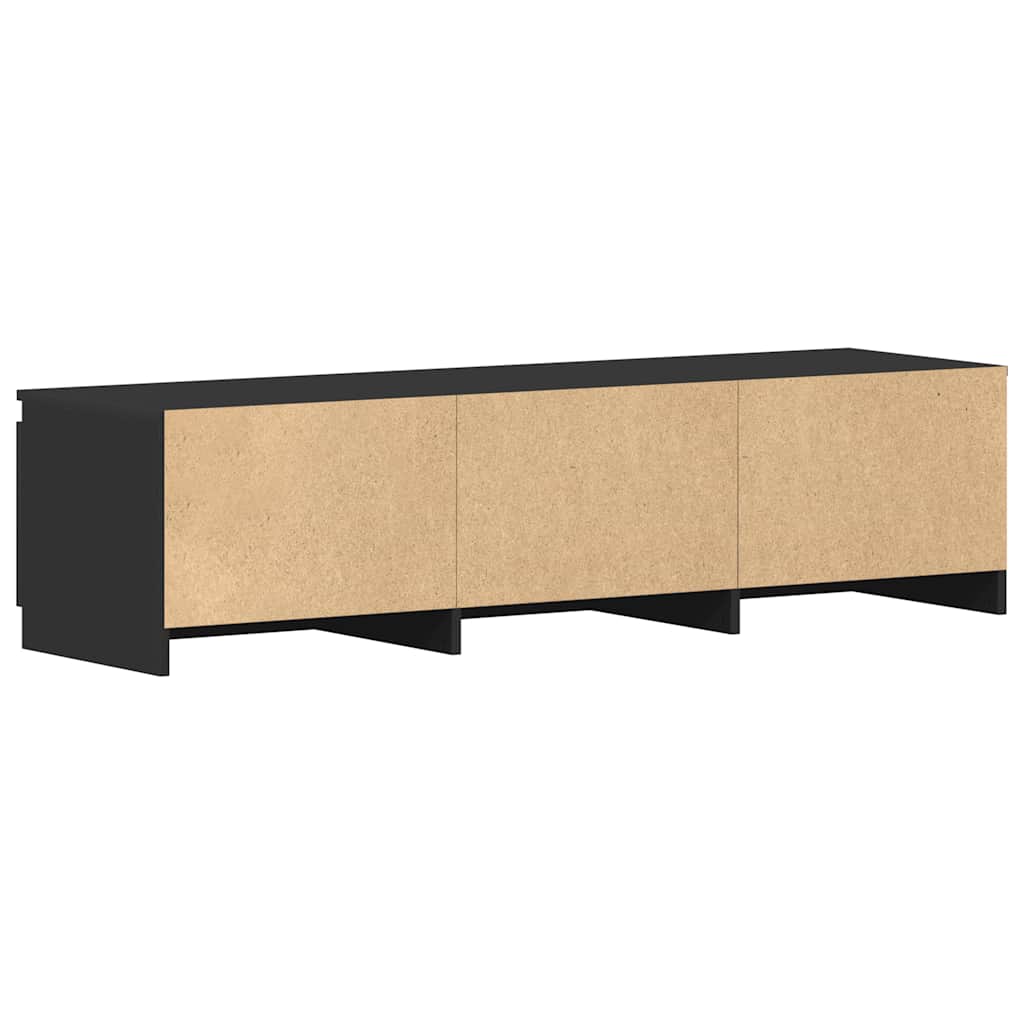 Mobile Porta TV Nero 140x40x35,5 cm in Legno Multistrato | homemem39