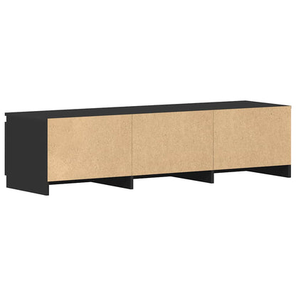 Mobile Porta TV Nero 140x40x35,5 cm in Legno Multistrato | homemem39