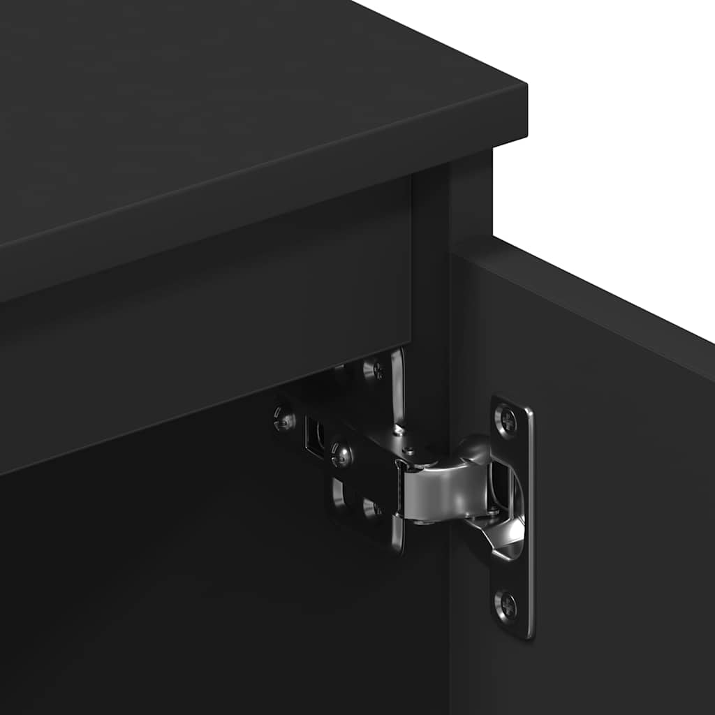 Mobile Porta TV Nero 140x40x35,5 cm in Legno Multistrato - homemem39