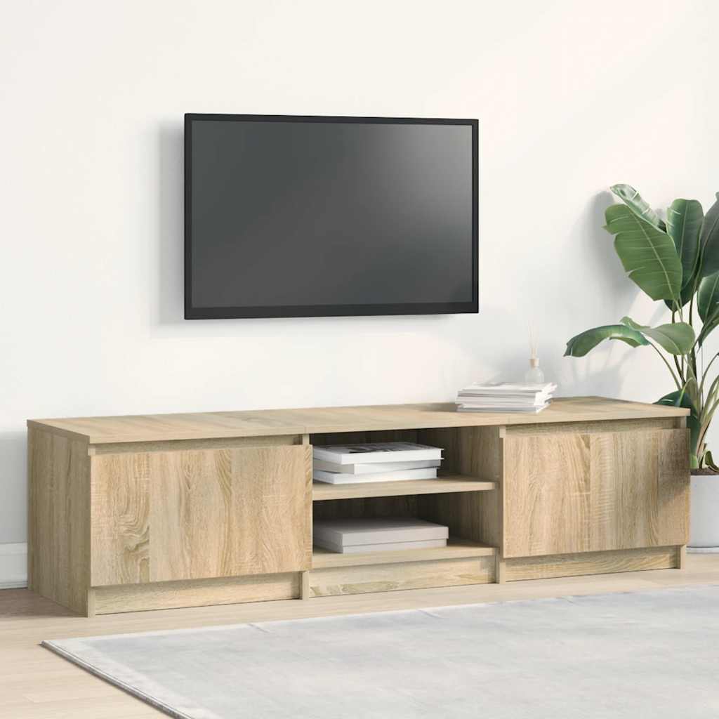 Mobile TV Rovere Sonoma 140x40x35,5 cm in Legno Multistrato