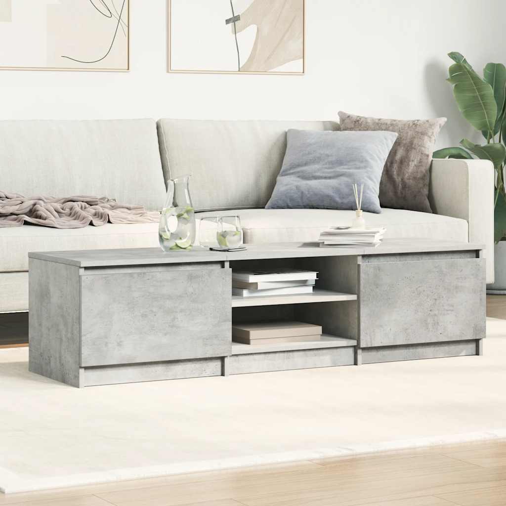 Mobile Porta TV Grigio Cemento 140x40x35,5 cm Legno Multistrato