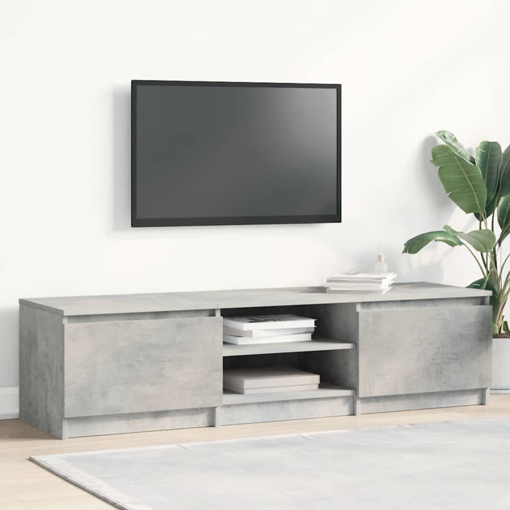 Mobile Porta TV Grigio Cemento 140x40x35,5 cm Legno Multistrato