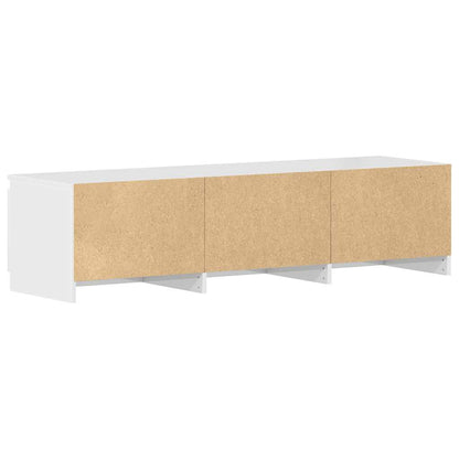 Mobile Porta TV Bianco Lucido 140x40x35,5 cm Legno Multistrato