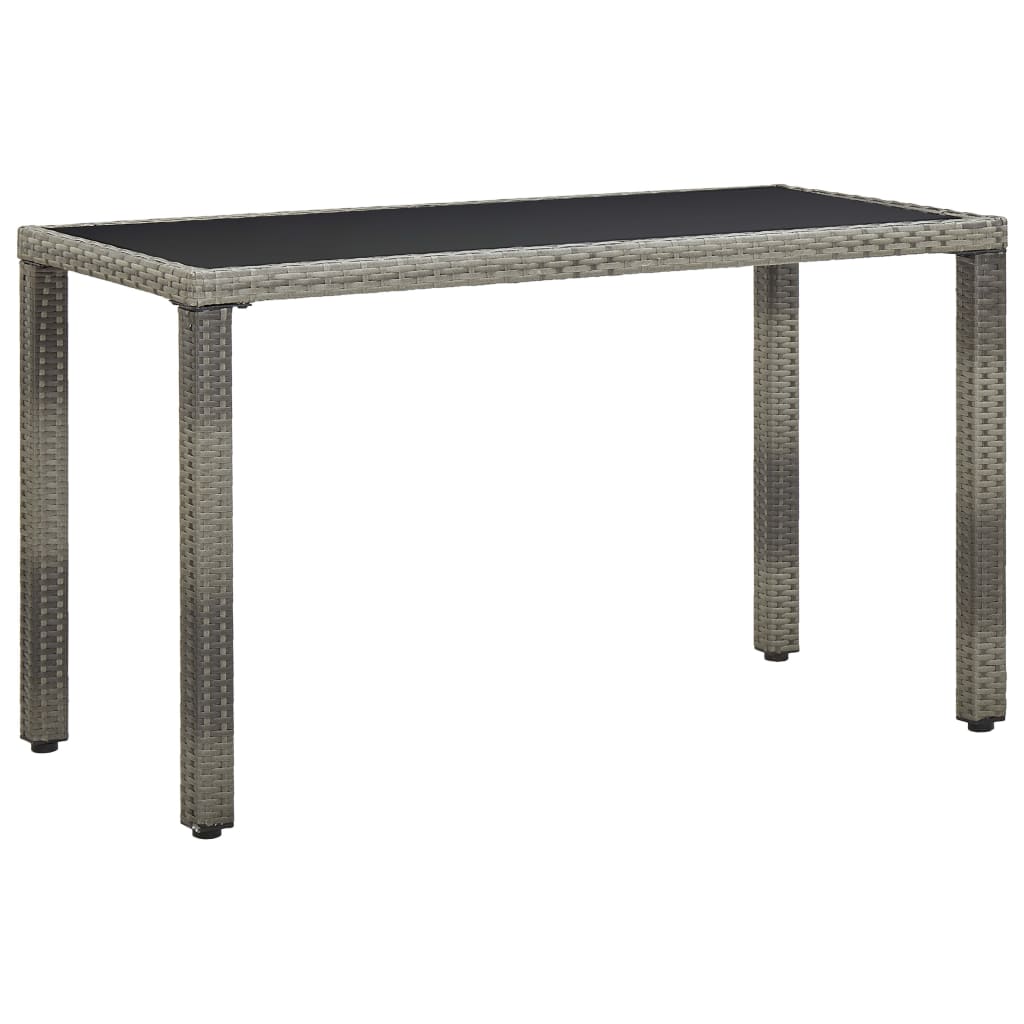 Set da Pranzo da Giardino 5 pz con Cuscini in Polyrattan Grigio | homemem39