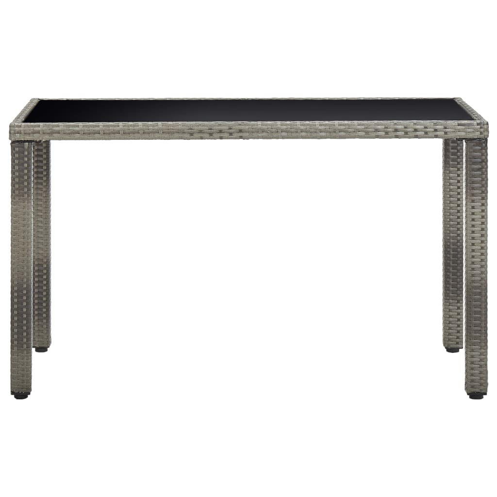 Set da Pranzo da Giardino 5 pz con Cuscini in Polyrattan Grigio | homemem39