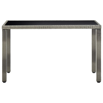 Set da Pranzo da Giardino 5 pz con Cuscini in Polyrattan Grigio | homemem39