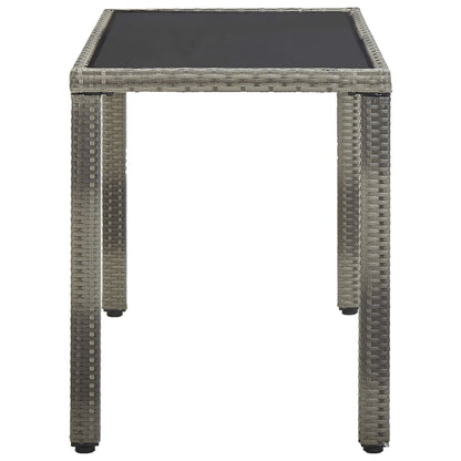 Set da Pranzo da Giardino 5 pz con Cuscini in Polyrattan Grigio | homemem39