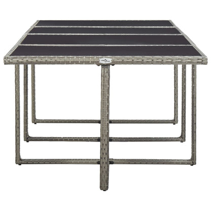Set da Pranzo da Giardino 13pz con Cuscini in Polyrattan Grigio | homemem39