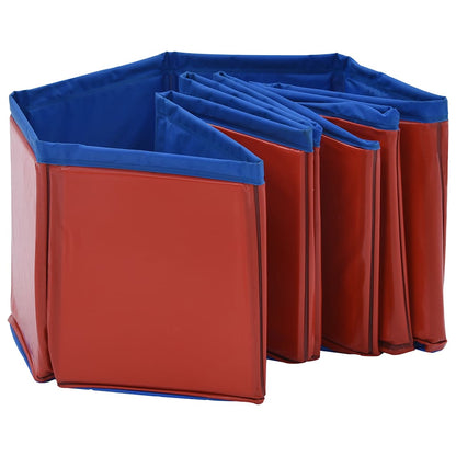 Piscina per Cani Pieghevole Rossa 80x20 cm in PVC | homemem39