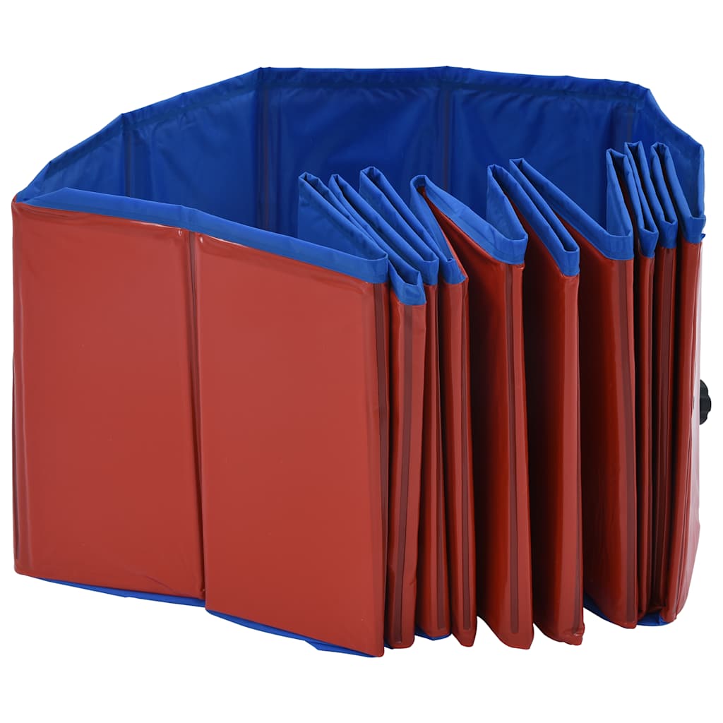 Piscina per Cani Pieghevole Rossa 120x30 cm in PVC | homemem39