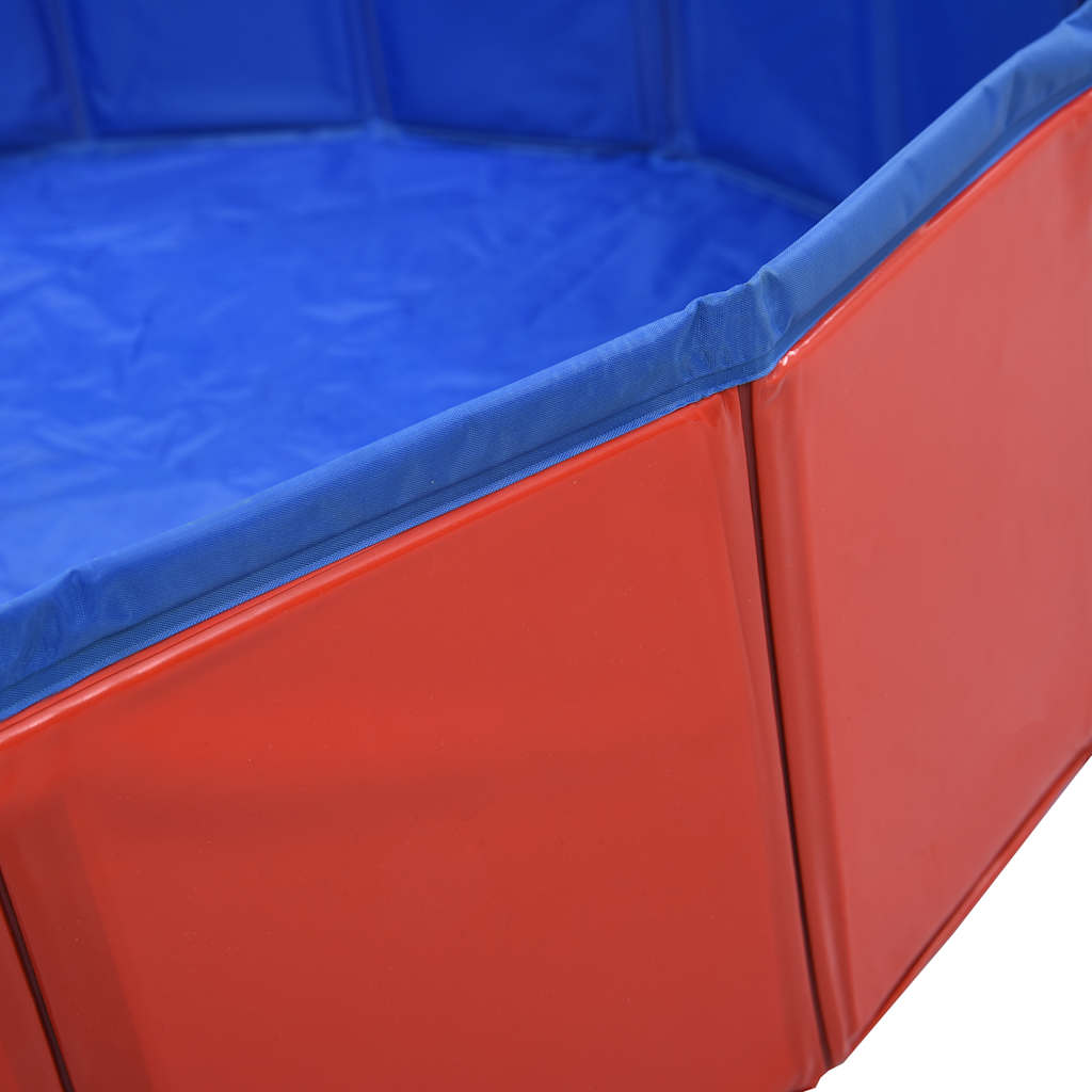 Piscina per Cani Pieghevole Rossa 120x30 cm in PVC