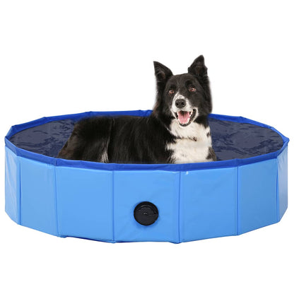 Piscina per Cani Pieghevole Blu 80x20 cm in PVC | homemem39