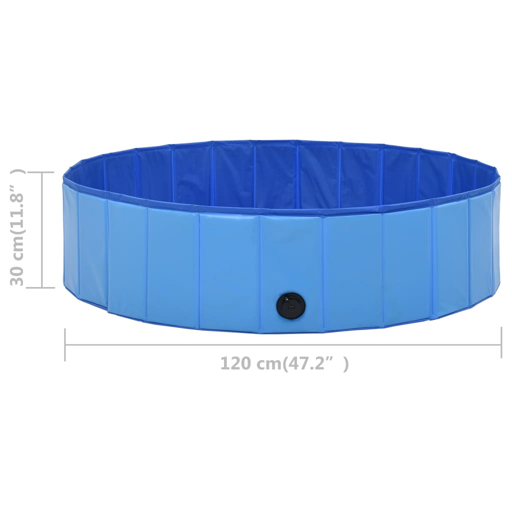 Piscina per Cani Pieghevole Blu 120x30 cm in PVC | homemem39