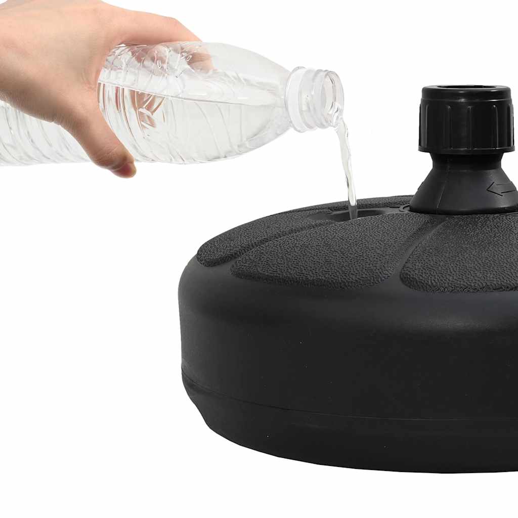 Base per Ombrellone Riempibile con Sabbia/Acqua 15L Nera - homemem39