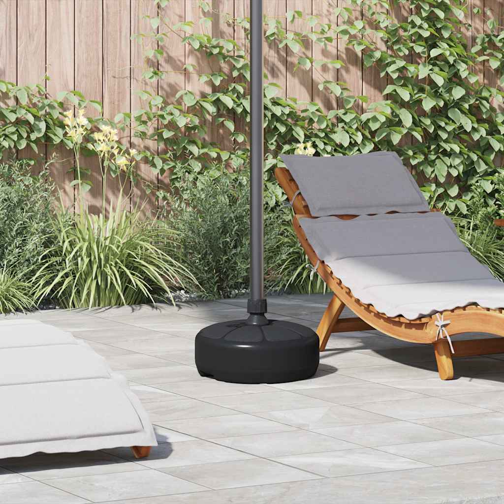 Base per Ombrellone Riempibile con Sabbia/Acqua 15L Nera | homemem39