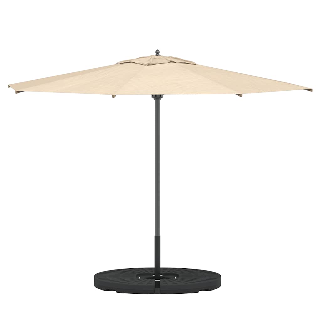 Base per Ombrellone a Forma di Ventaglio 4 pz Nero