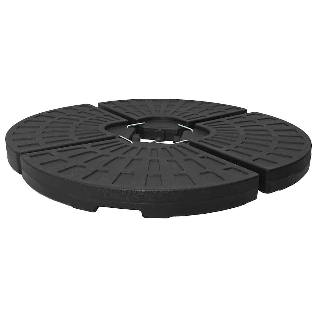 Base per Ombrellone a Forma di Ventaglio 4 pz Nero | homemem39