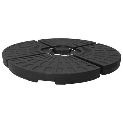 Base per Ombrellone a Forma di Ventaglio 4 pz Nero | homemem39