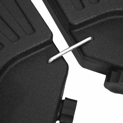 Base per Ombrellone a Forma di Ventaglio 4 pz Nero | homemem39