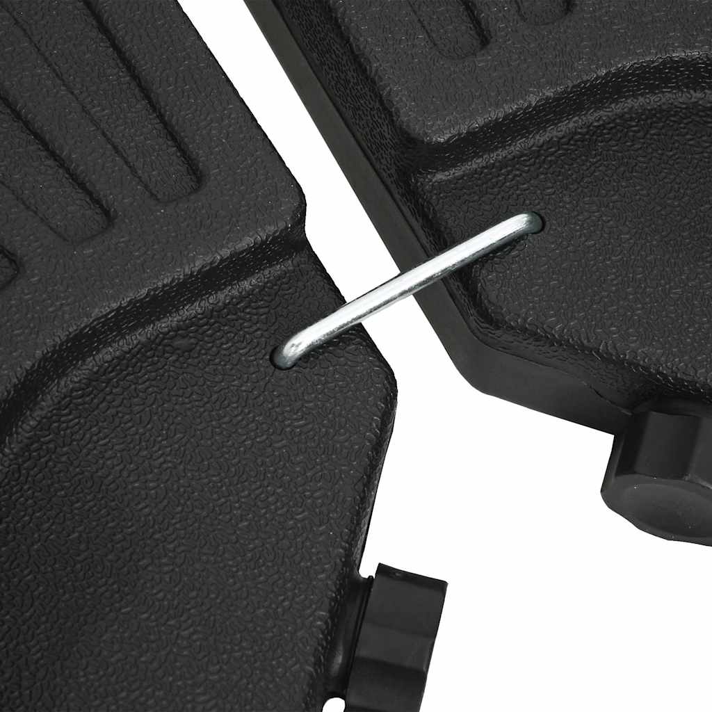 Base per Ombrellone a Forma di Ventaglio 4 pz Nero