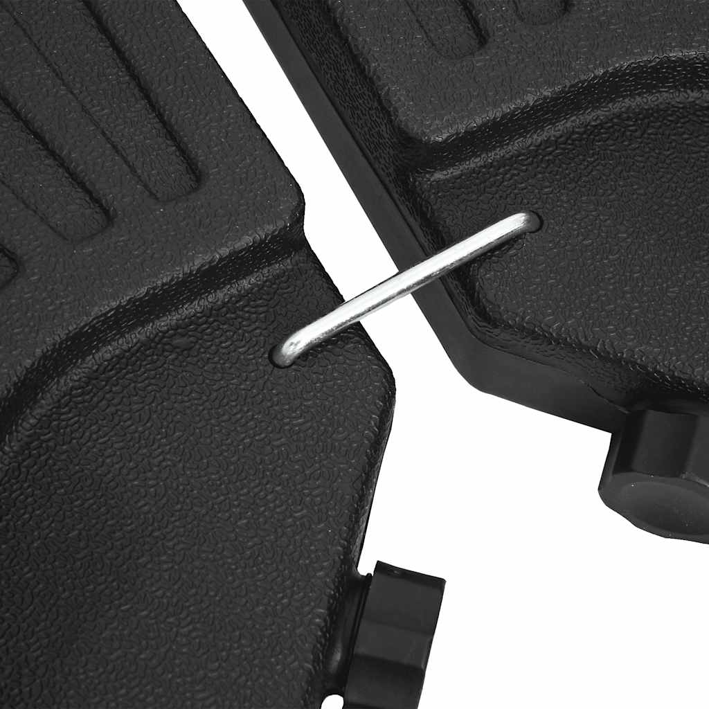 Base per Ombrellone a Forma di Ventaglio 4 pz Nero - homemem39