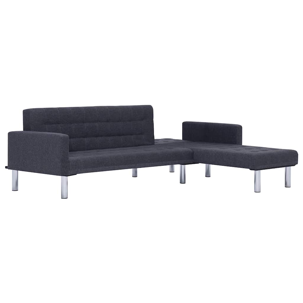 Divano letto a L grigio scuro in poliestere | homemem39