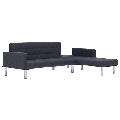 Divano letto a L grigio scuro in poliestere | homemem39