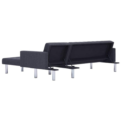 Divano letto a L grigio scuro in poliestere | homemem39