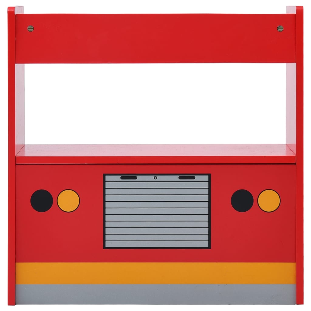 Set e Tavolo Sedie per Bambini 3pz Design Camion Pompieri Legno | homemem39