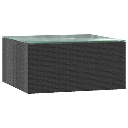 Set Divani da Giardino 7 pz con Cuscini in Polyrattan Nero | homemem39