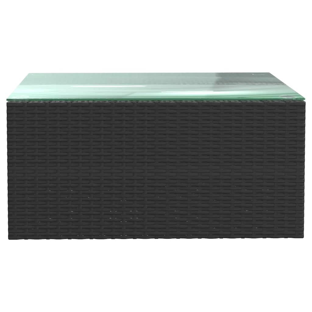 Set Divani da Giardino 7 pz con Cuscini in Polyrattan Nero | homemem39