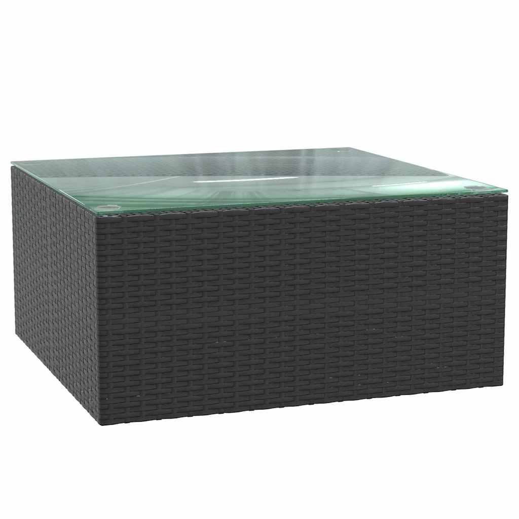 Set Divani da Giardino 7 pz con Cuscini in Polyrattan Nero | homemem39