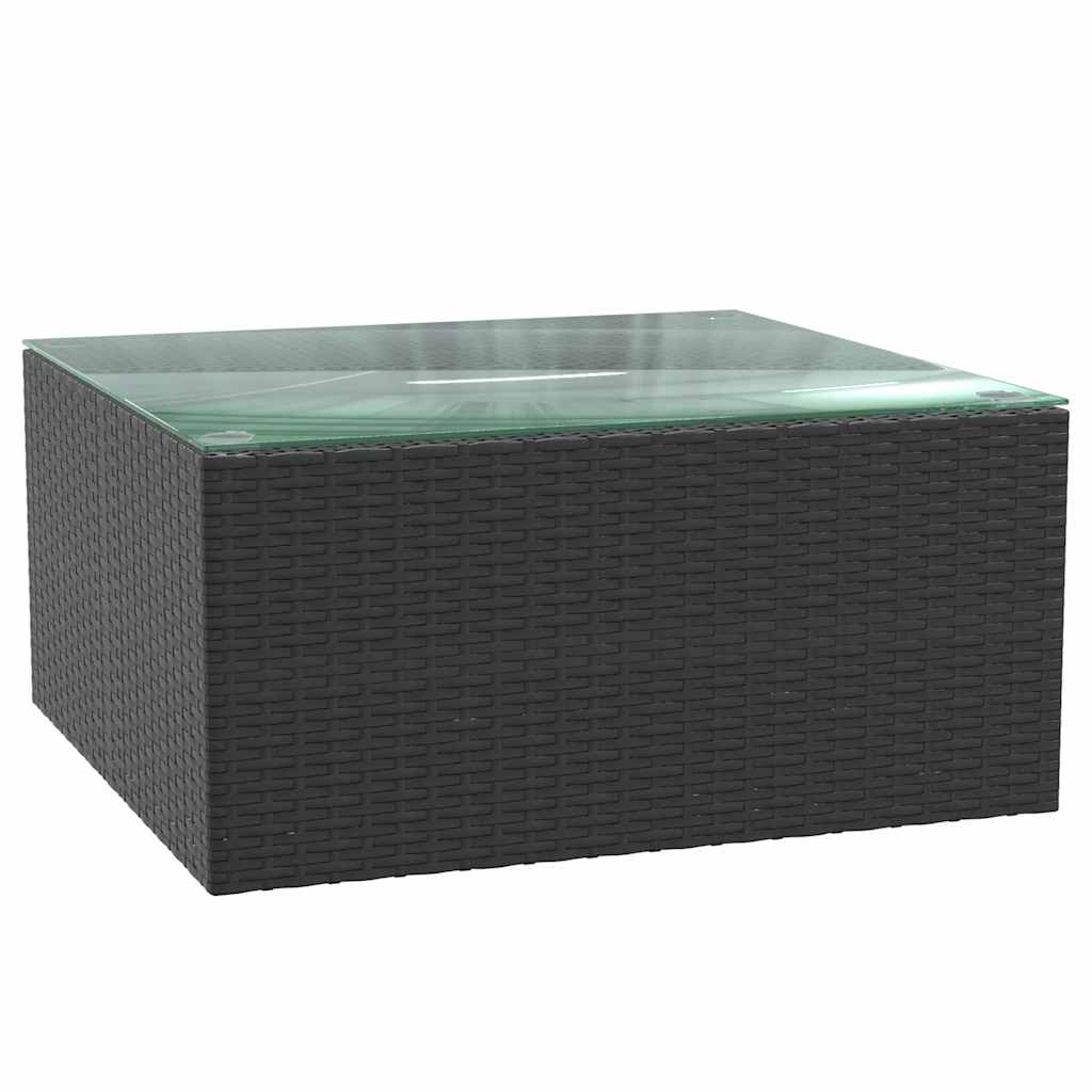 Set Divani da Giardino 7 pz con Cuscini in Polyrattan Nero | homemem39