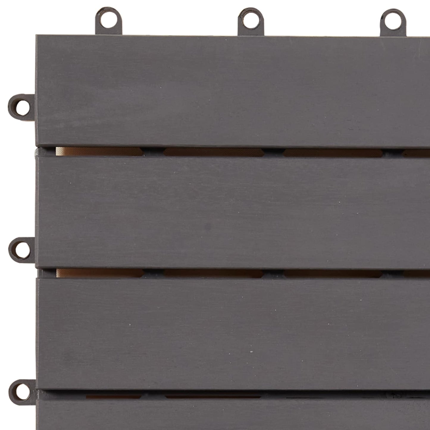 Piastrella per Decking 10 pcs Grigio 30 x 30 cm Legno di Acacia