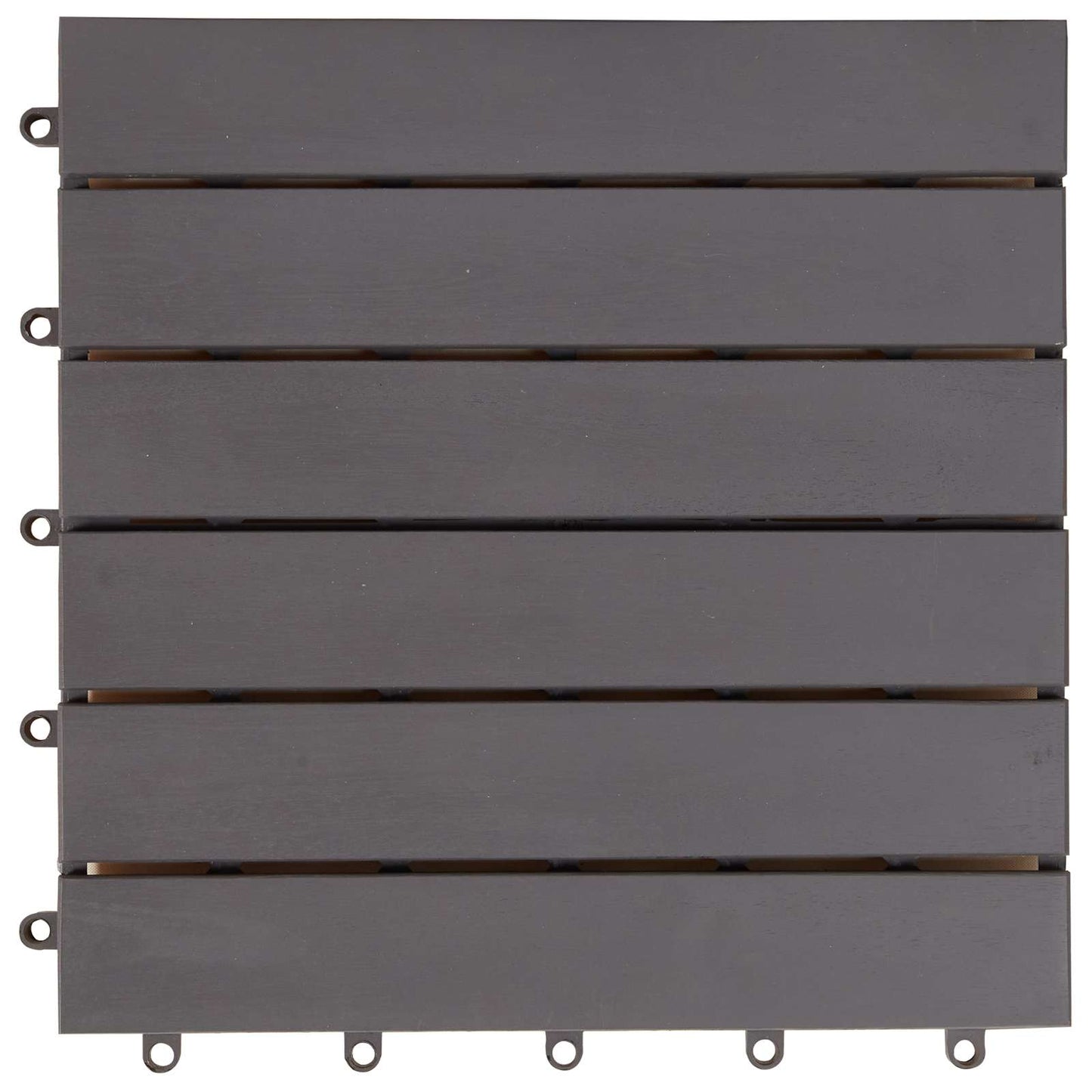 Piastrella per Decking 10 pcs Grigio 30 x 30 cm Legno di Acacia | homemem39