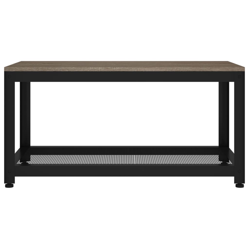 Tavolino da Salotto Grigio e Nero 90x45x45 cm in MDF e Ferro | homemem39