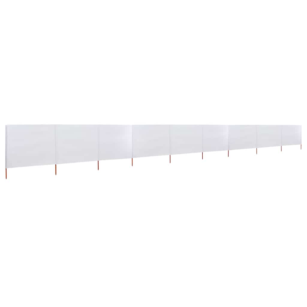 Paravento a 9 Pannelli in Tessuto 1200x120 cm Bianco Sabbia | homemem39