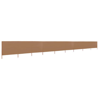 Paravento a 9 Pannelli in Tessuto 1200x120 cm Grigio Talpa